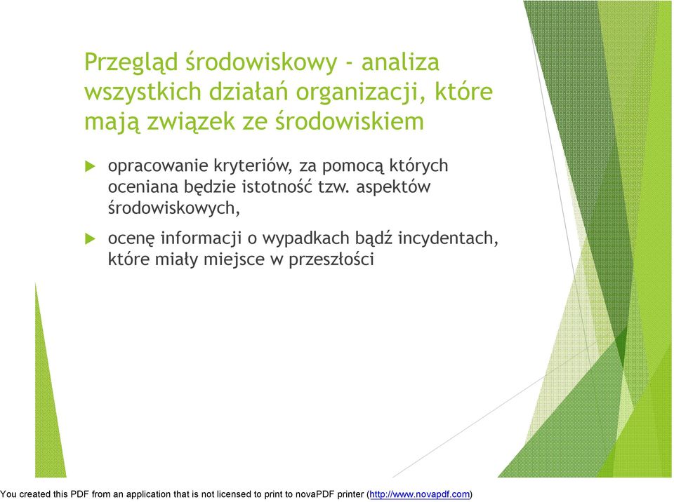których oceniana będzie istotność tzw.