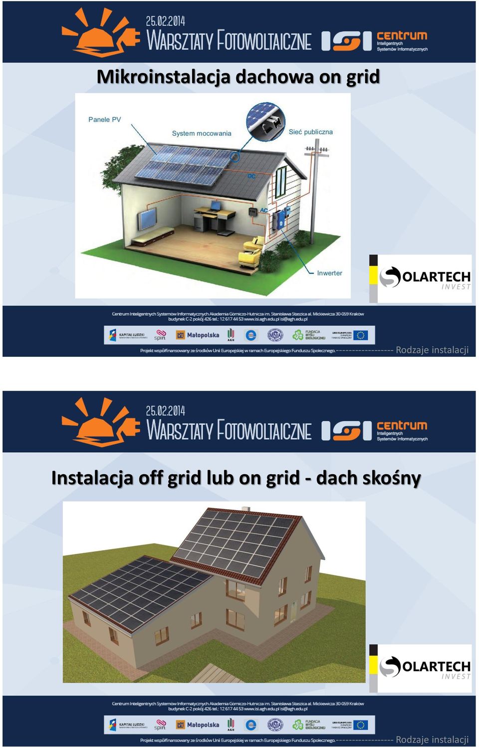 Instalacja off grid lub on grid - dach