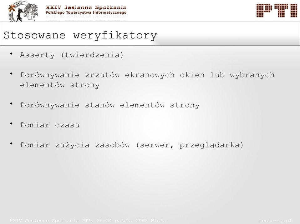 elementów strony Porównywanie stanów elementów