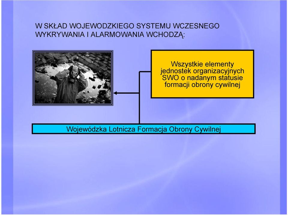 organizacyjnych SWO o nadanym statusie formacji