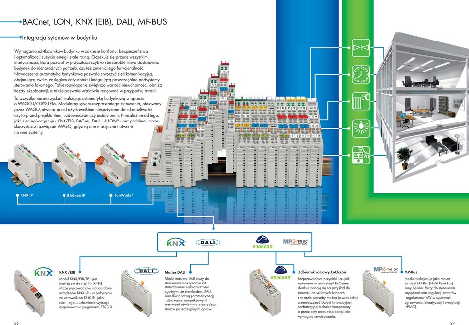 Nowoczesna automatyka budynkowa pozwala stworzyć sieć komunikacyjną, obejmującą swoim zasięgiem cały obiekt i integrującą poszczególne podsystemy sterowania lokalnego.
