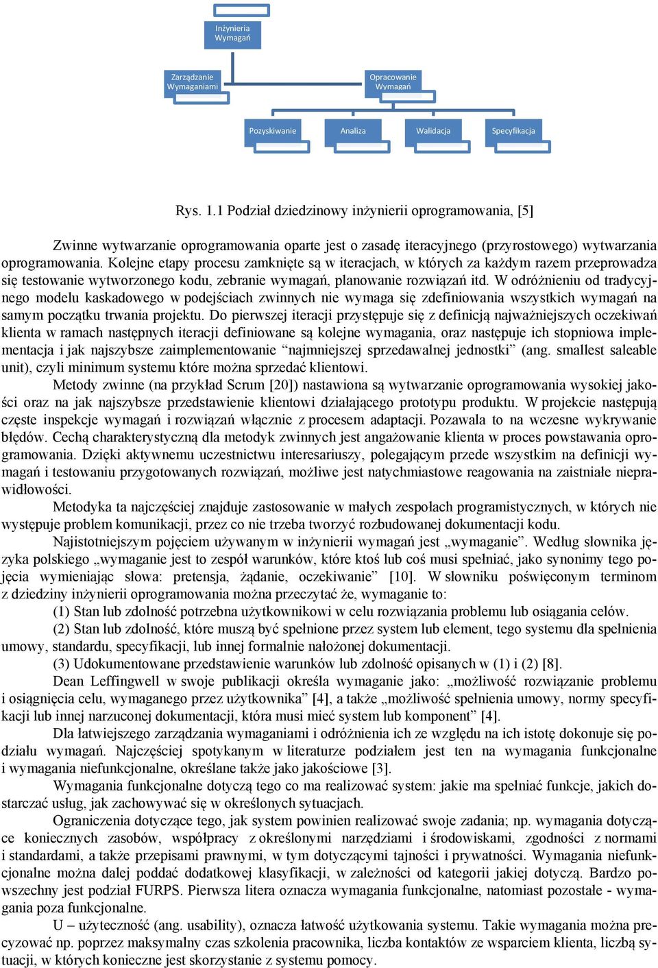 Kolejne etapy procesu zamknięte są w iteracjach, w których za każdym razem przeprowadza się testowanie wytworzonego kodu, zebranie wymagań, planowanie rozwiązań itd.