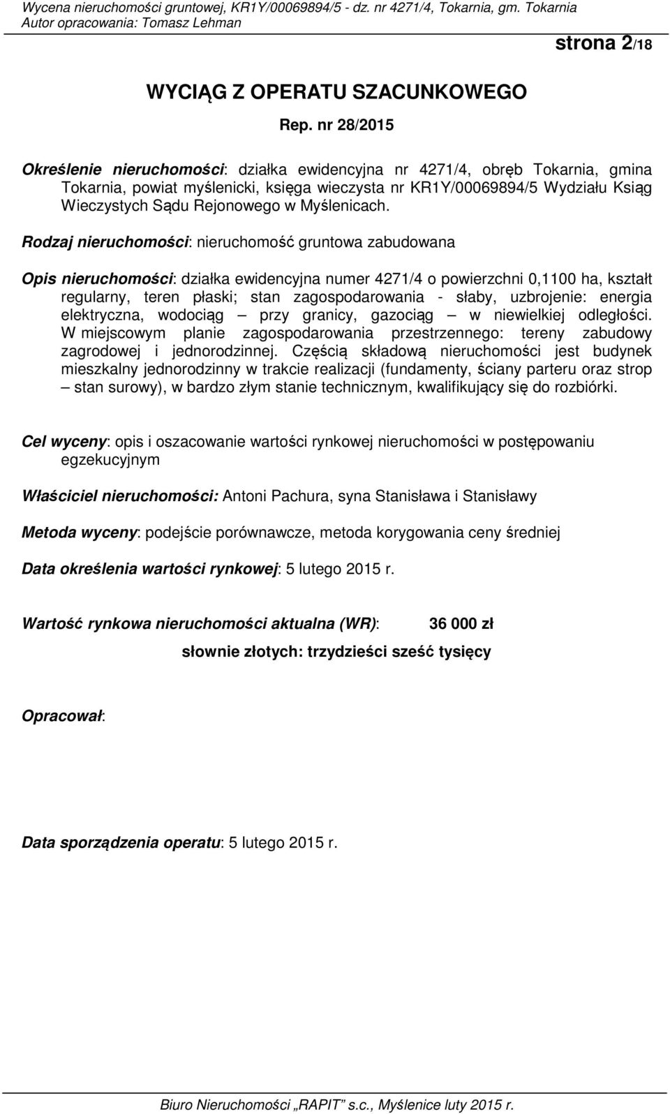 Myślenicach.