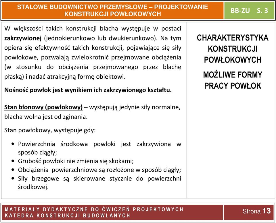 atrakcyjną formę obiektowi. Nośność powłok jest wynikiem ich zakrzywionego kształtu.