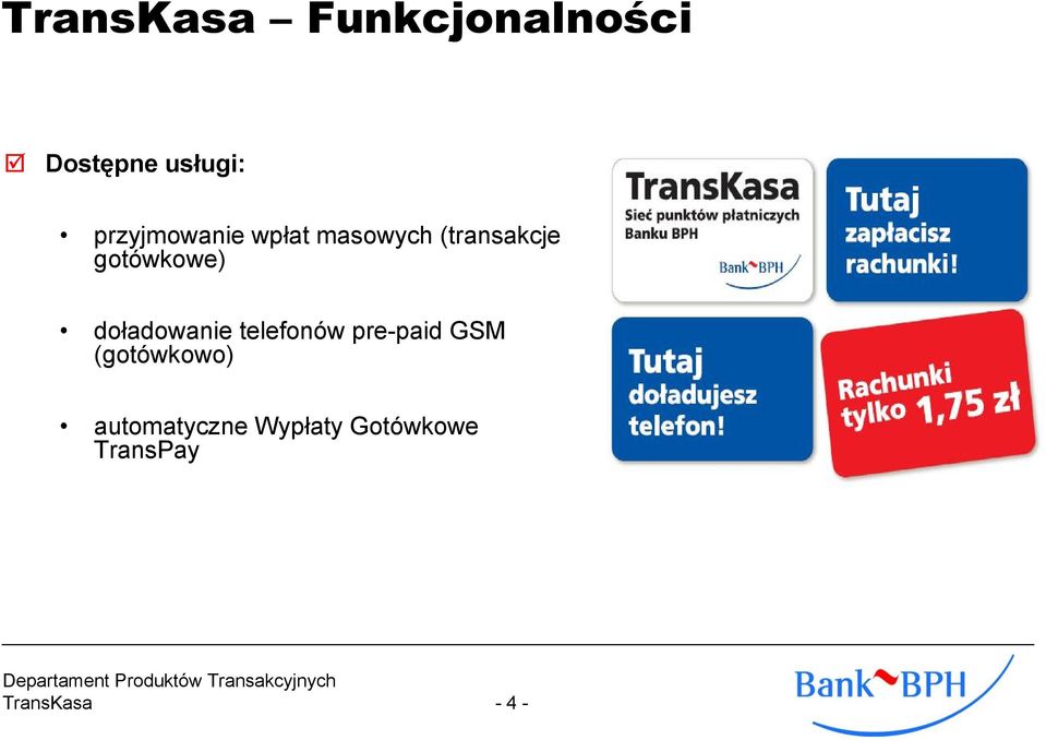 gotówkowe) doładowanie telefonów pre-paid GSM