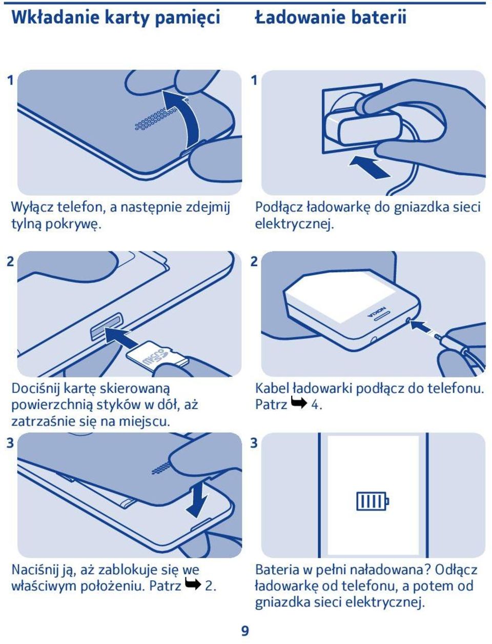 Dociśnij kartę skierowaną powierzchnią styków w dół, aż zatrzaśnie się na miejscu.