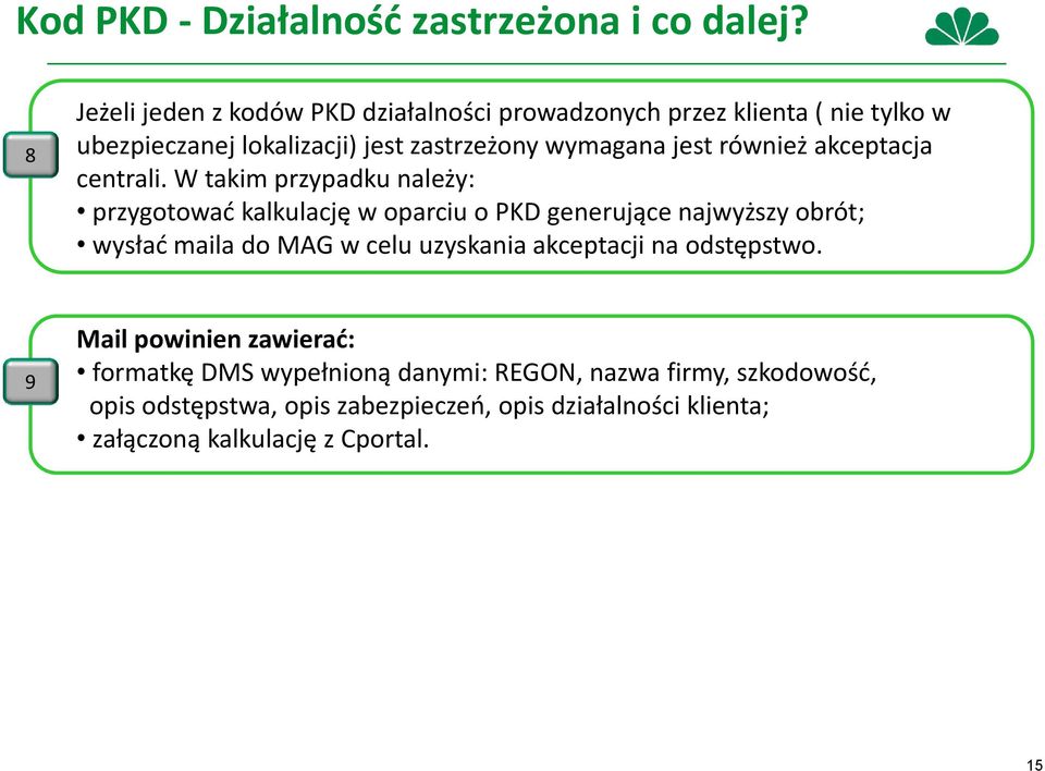 również akceptacja centrali.