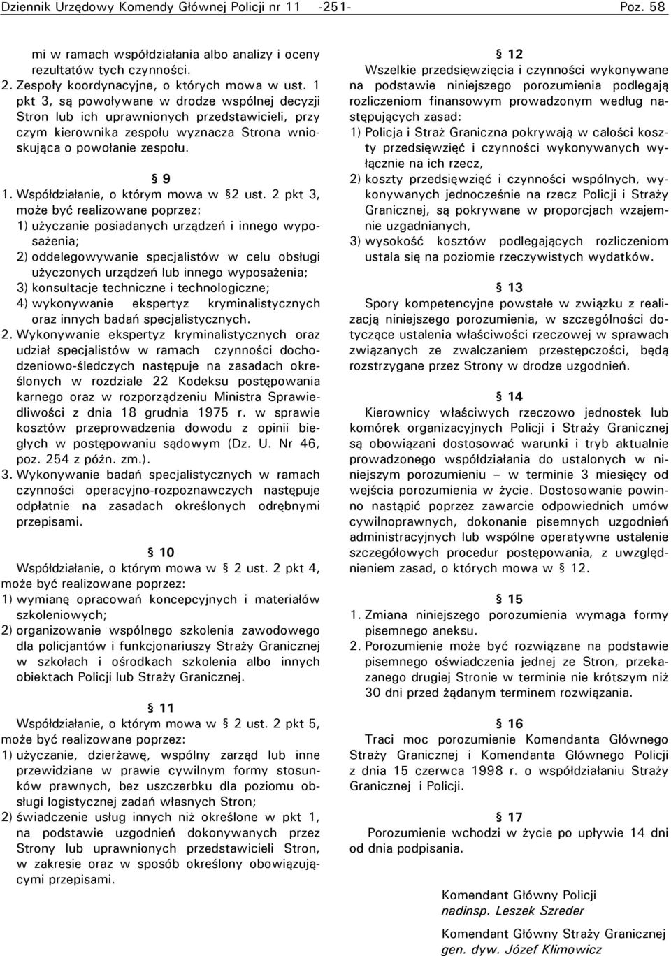 Współdziałanie, o którym mowa w 2 ust.