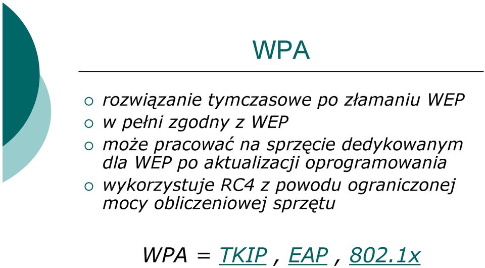 aktualizacji oprogramowania wykorzystuje RC4 z powodu