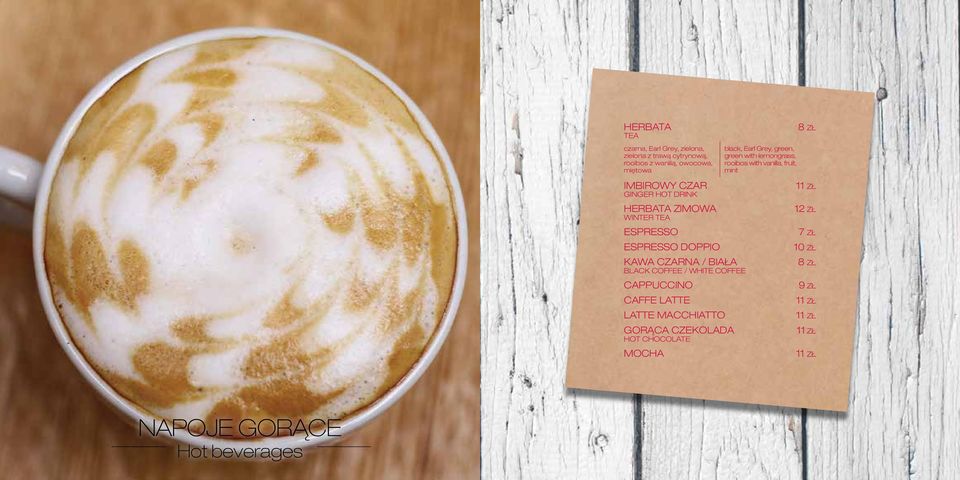 COFFEE CAPPUCCINO CAFFE LATTE LATTE MACCHIATTO GORĄCA CZEKOLADA HOT CHOCOLATE MOCHA black, Earl Grey, green, green