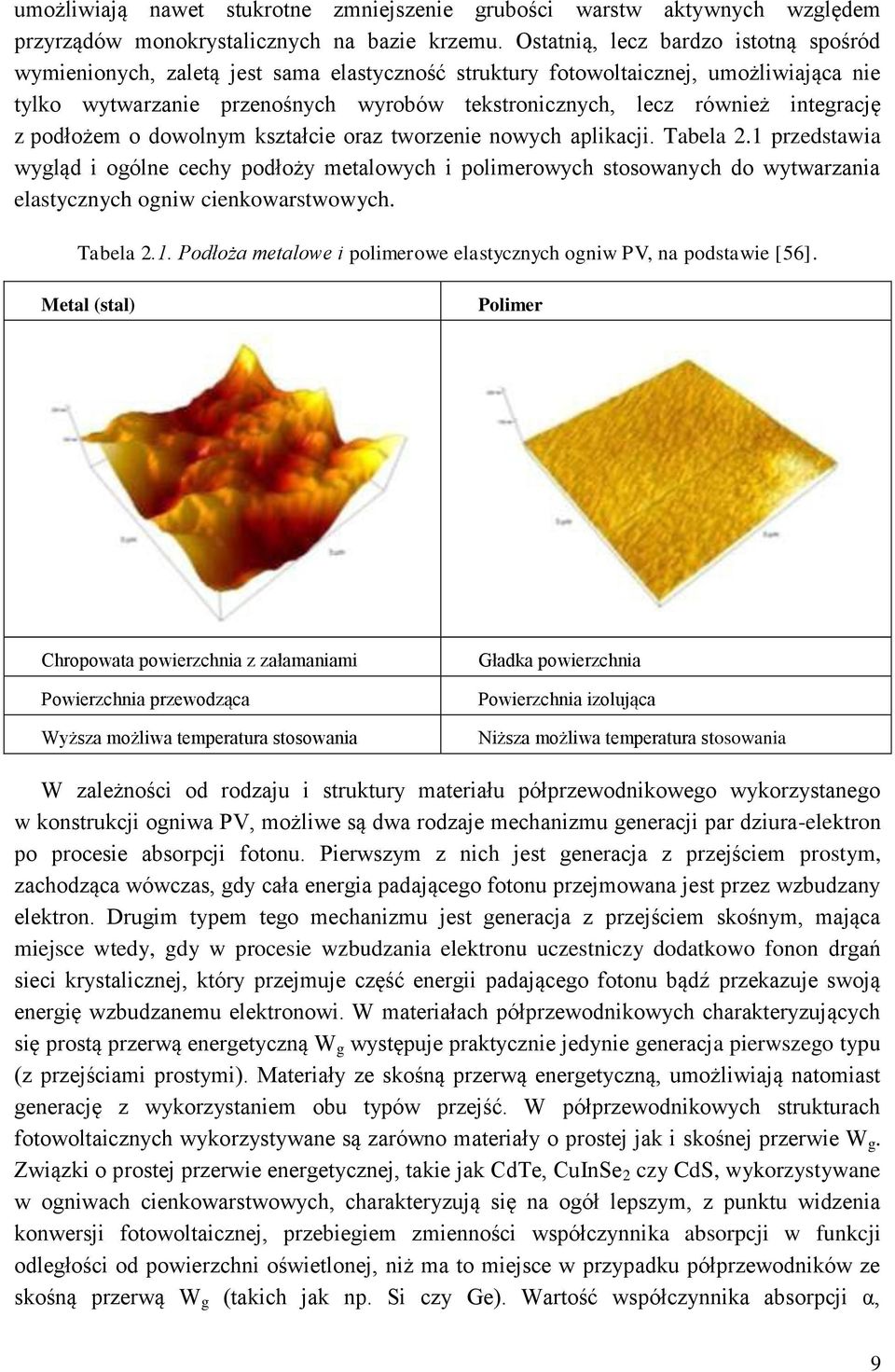 integrację z podłożem o dowolnym kształcie oraz tworzenie nowych aplikacji. Tabela 2.