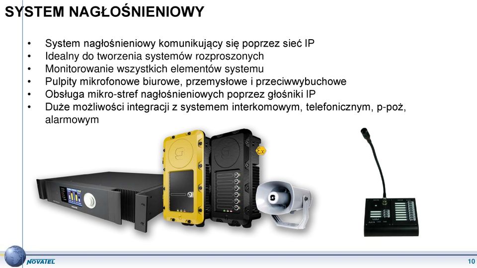 mikrofonowe biurowe, przemysłowe i przeciwwybuchowe Obsługa mikro-stref nagłośnieniowych