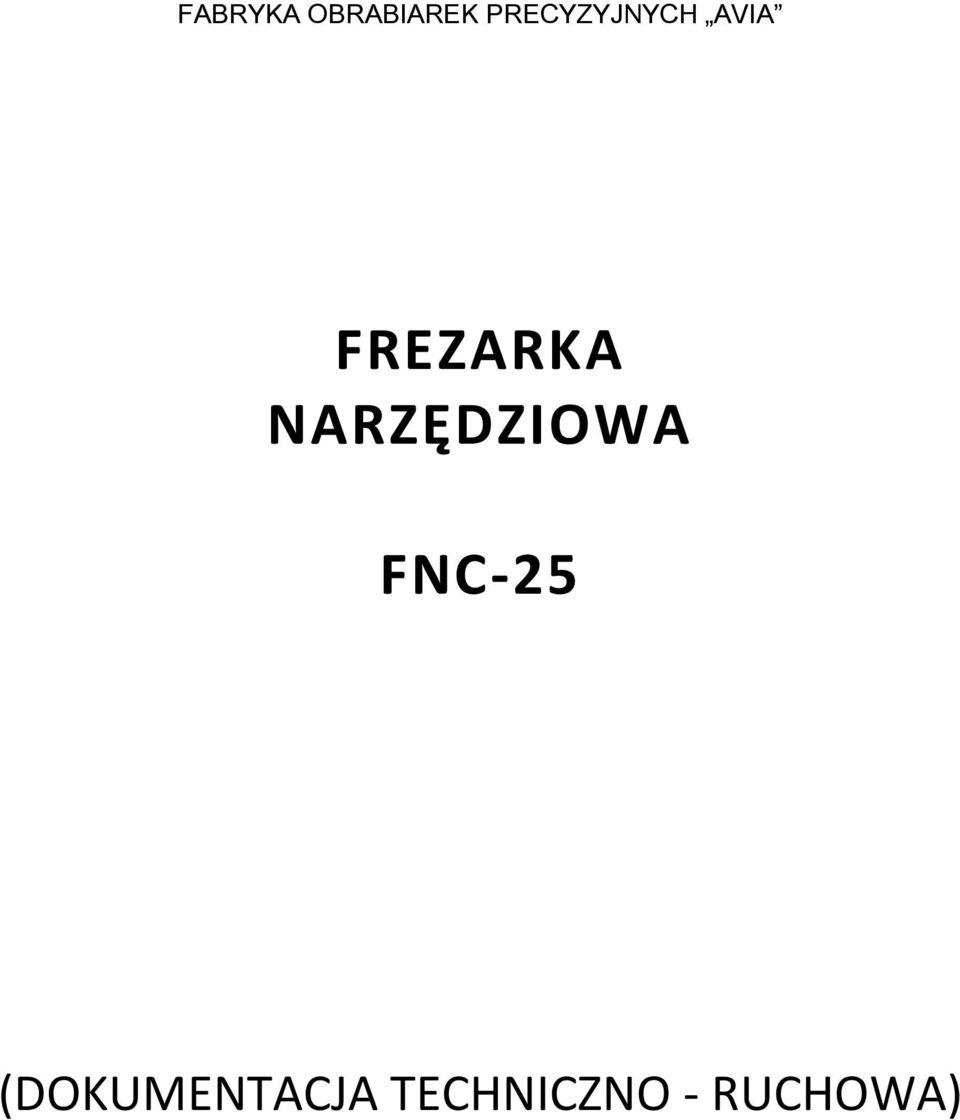 FREZARKA NARZĘDZIOWA