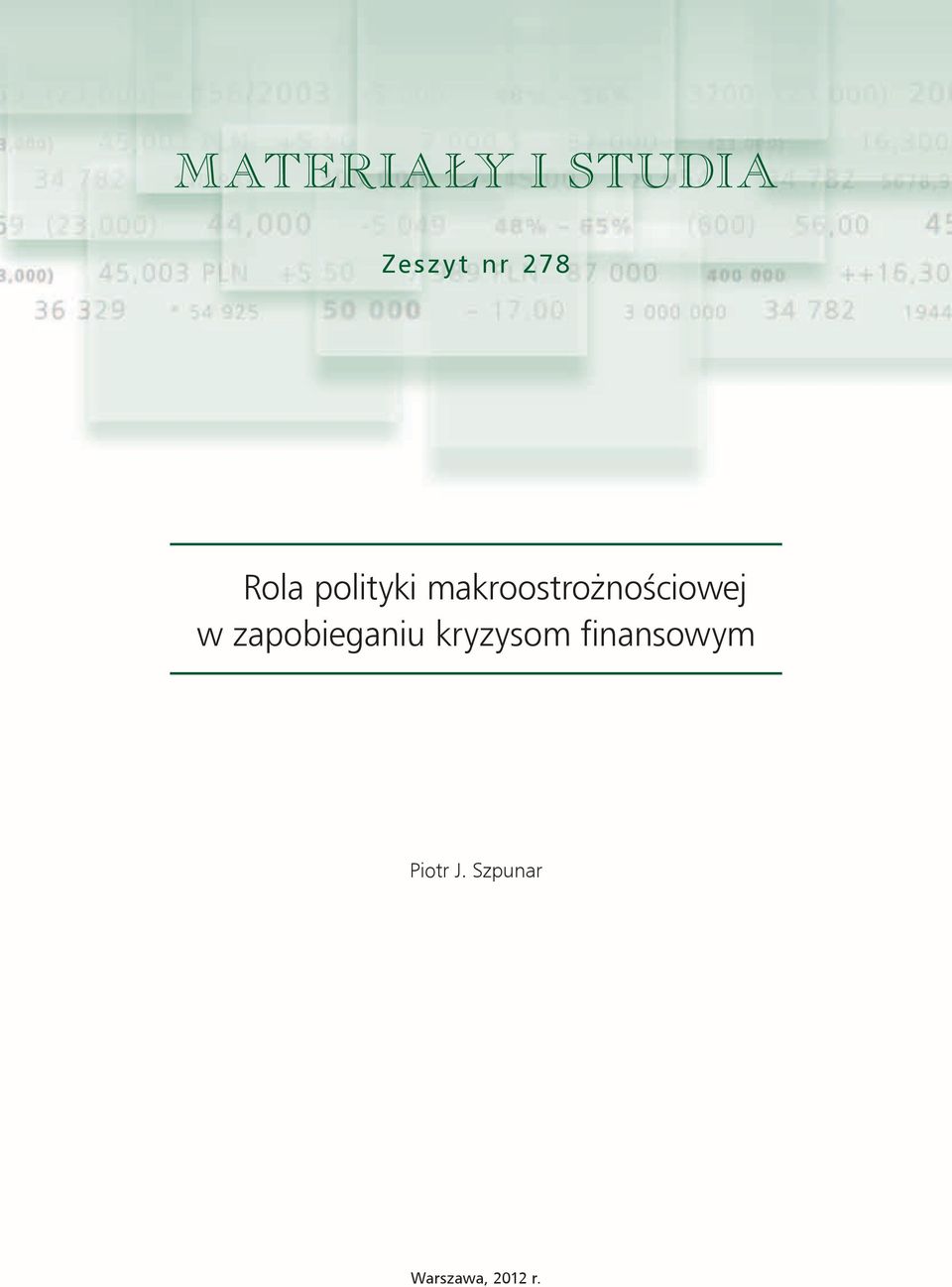 w zapobieganiu kryzysom finansowym