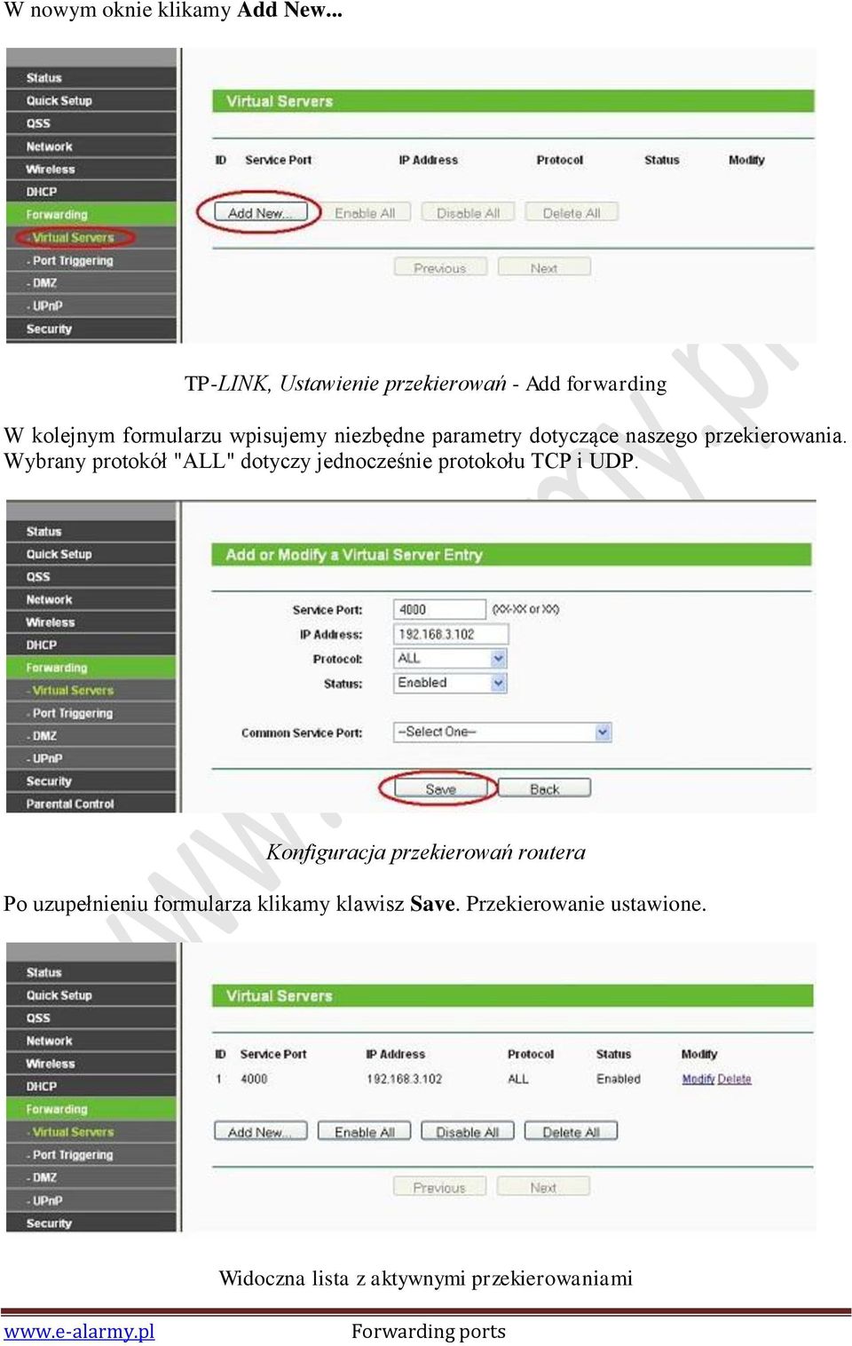 parametry dotyczące naszego przekierowania.