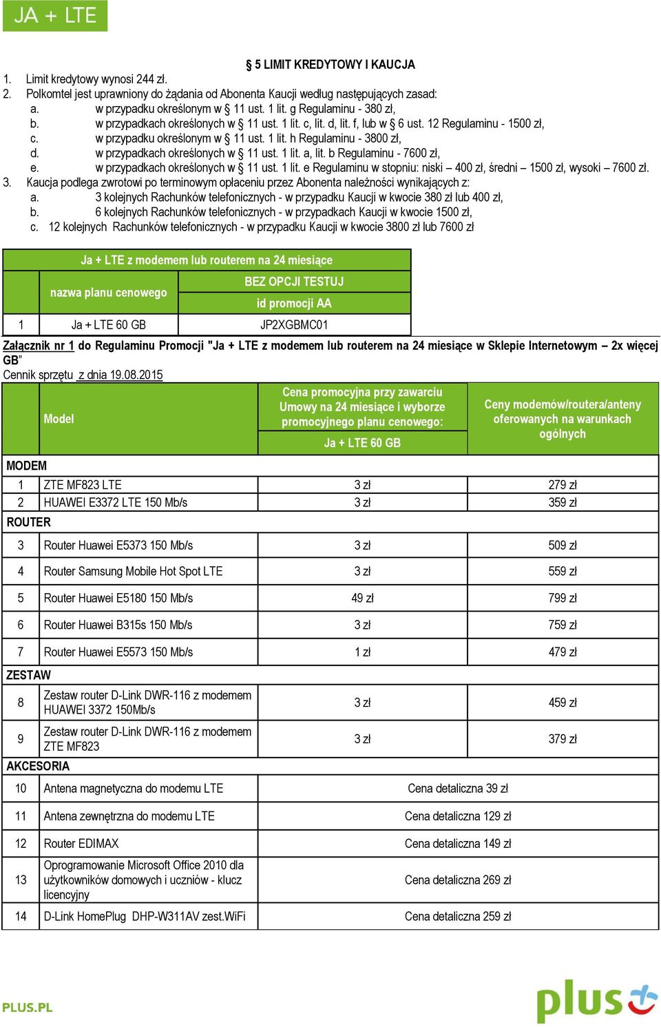 w przypadkach określonych w 11 ust. 1 lit. a, lit. b Regulaminu - 7600 zł, e. w przypadkach określonych w 11 ust. 1 lit. e Regulaminu w stopniu: niski 400 zł, średni 1500 zł, wysoki 7600 zł. 3.