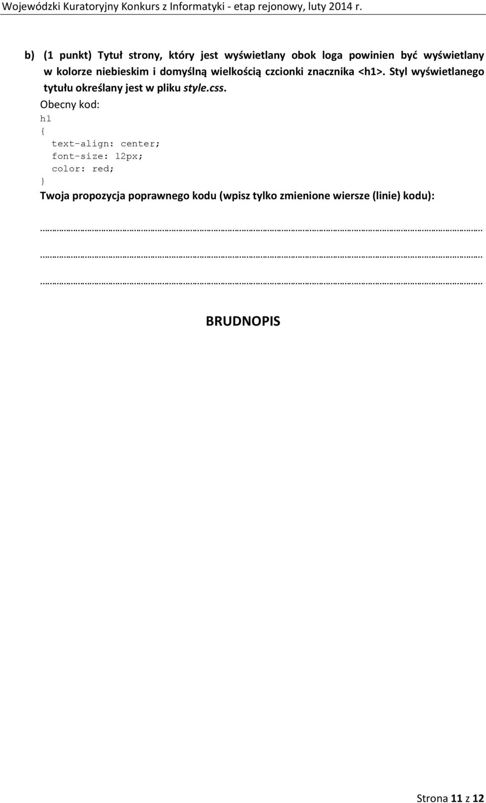 Styl wyświetlanego tytułu określany jest w pliku style.css.