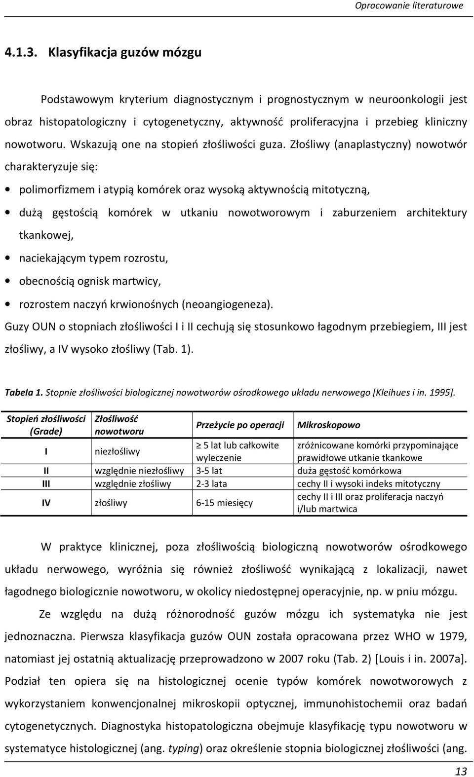 Wskazują one na stopień złośliwości guza.