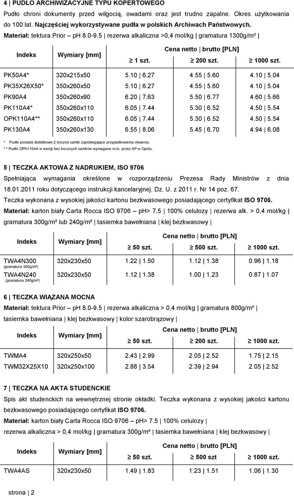 27 4.55 5.60 4.10 5.04 PK35X26X50* 350x260x50 5.10 6.27 4.55 5.60 4.10 5.04 PK90A4 350x260x90 6.20 7.63 5.50 6.77 4.60 5.66 PK110A4* 350x260x110 6.05 7.44 5.30 6.52 4.50 5.54 OPK110A4** 350x260x110 6.