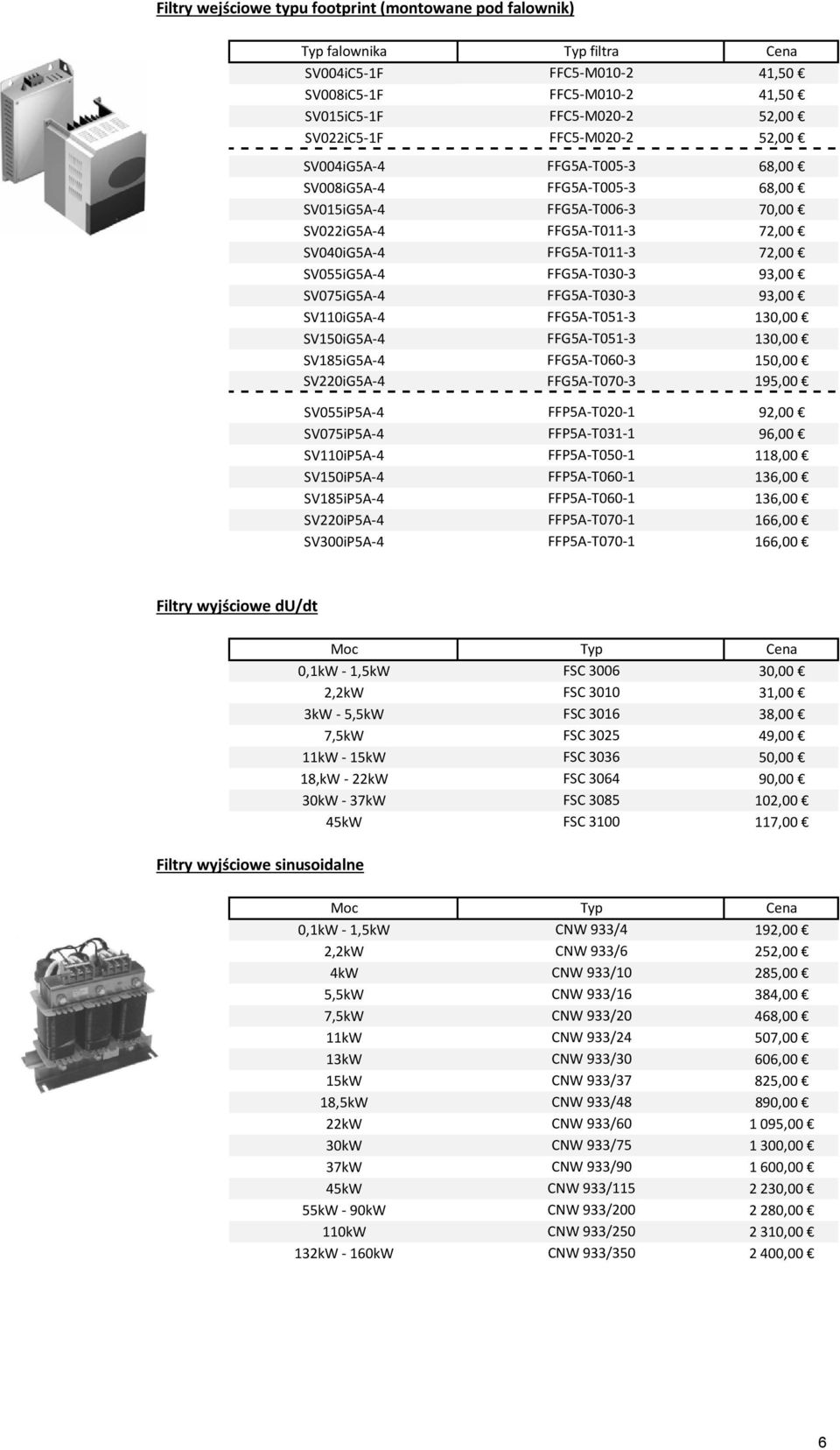 68,00 68,00 70,00 72,00 72,00 93,00 93,00 130,00 SV150iG5A-4 SV185iG5A-4 SV220iG5A-4 FFG5A-T051-3 FFG5A-T060-3 FFG5A-T070-3 130,00 150,00 195,00 SV055iP5A-4 SV075iP5A-4 SV110iP5A-4 SV150iP5A-4