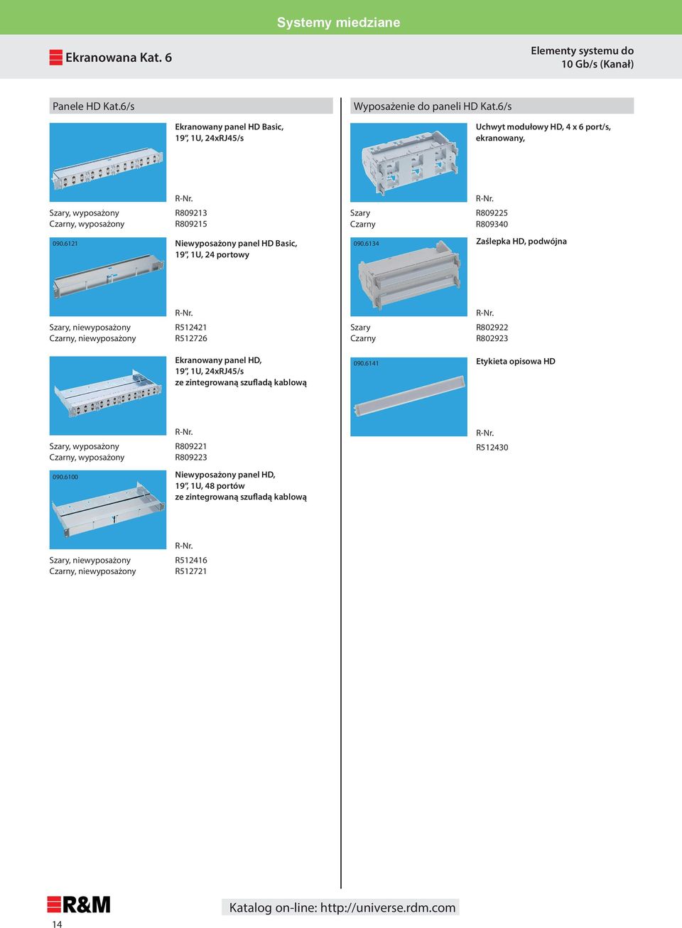 6121 panel HD Basic, 19, 1U, 24 portowy 090.