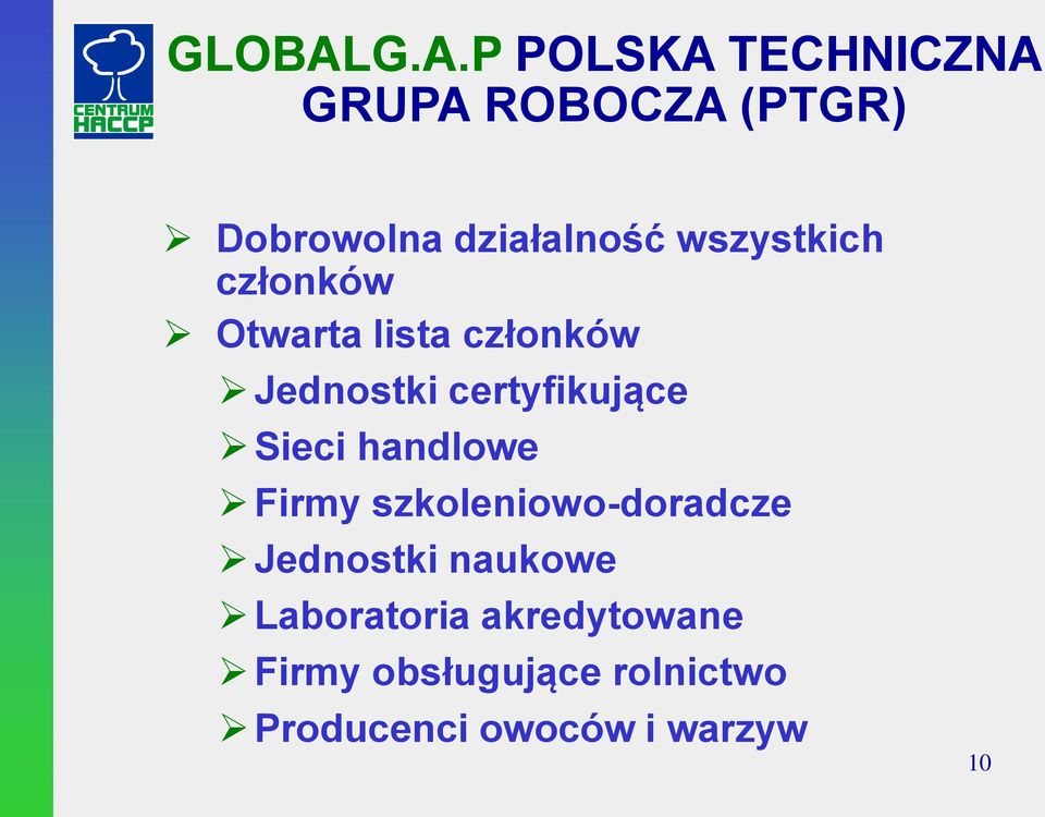 wszystkich członków Otwarta lista członków Jednostki certyfikujące