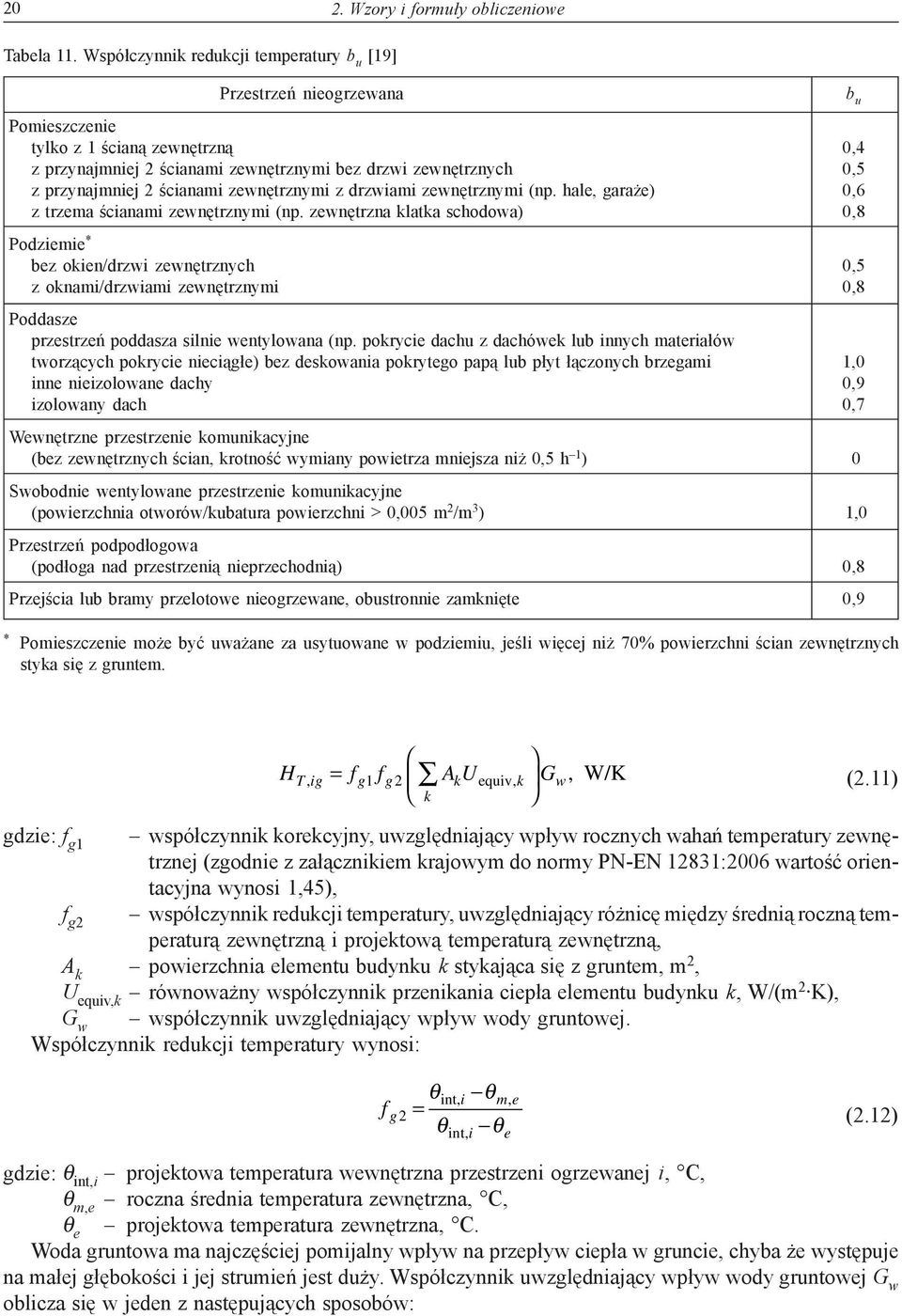 ścianami zewnętrznymi z drzwiami zewnętrznymi (np. hale, garaże) 0,6 z trzema ścianami zewnętrznymi (np.