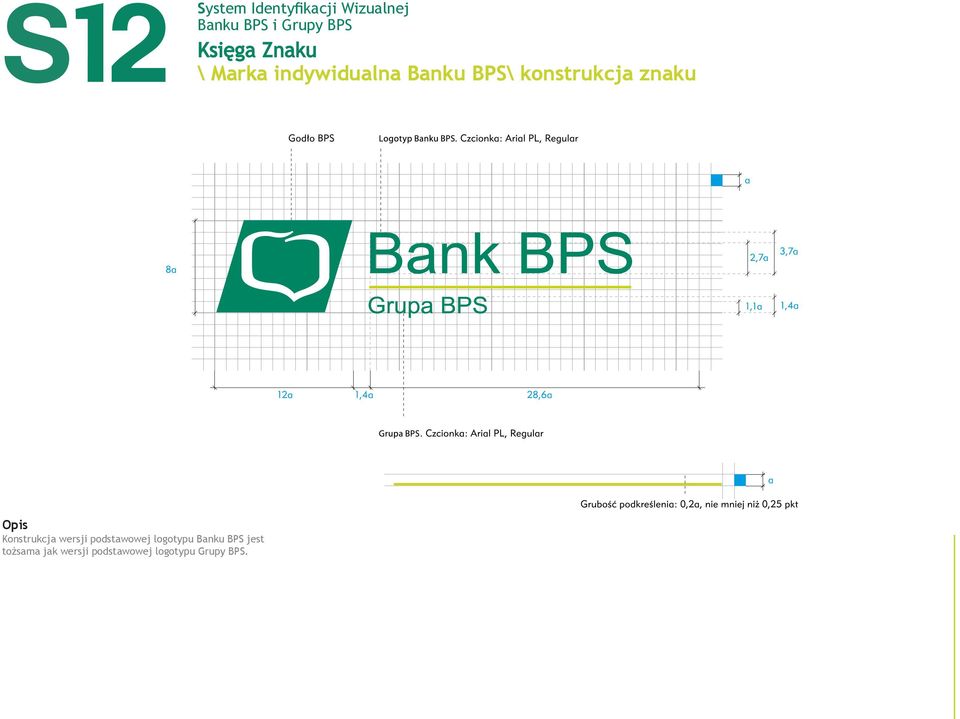 podstawowej logotypu Banku BPS jest