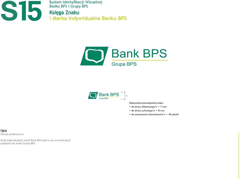 Znak indywidualnej marki Bank BPS