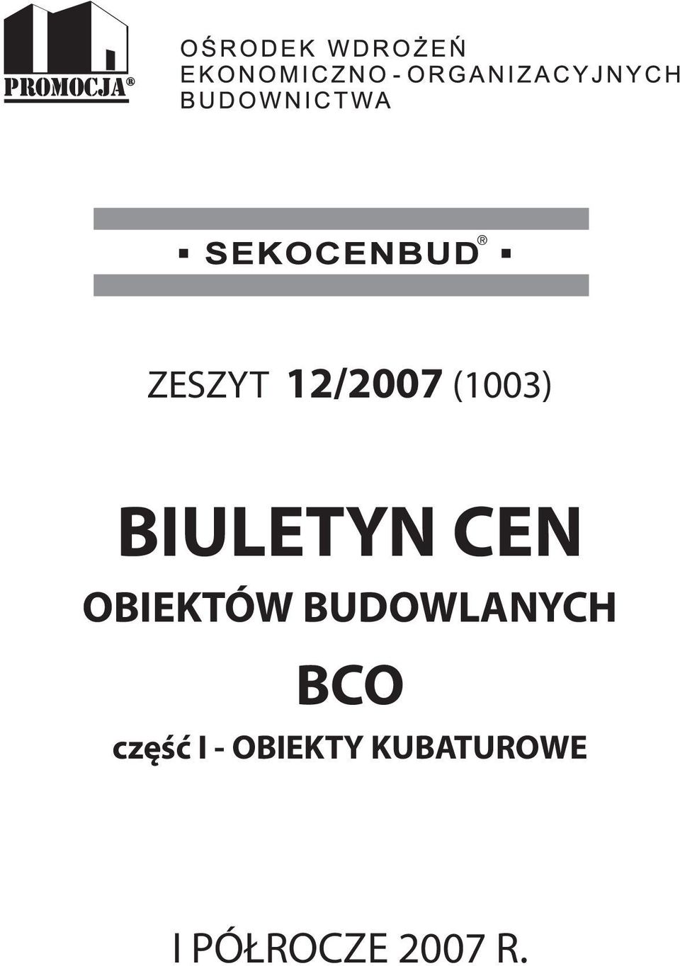 BUDOWLANYCH BCO część I -