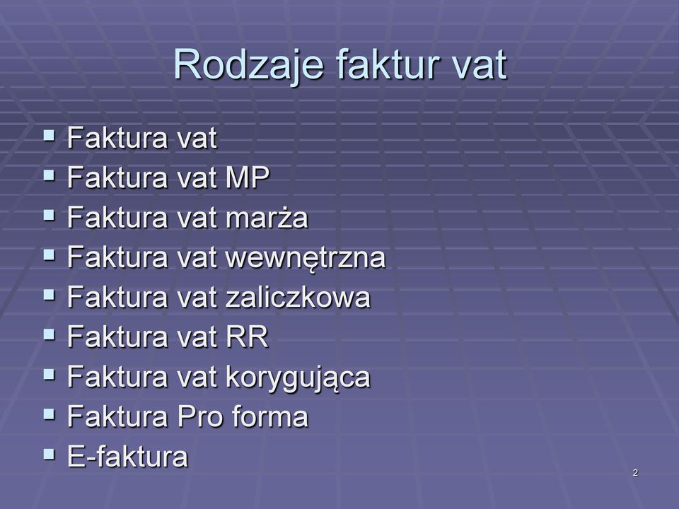 Faktura vat zaliczkowa Faktura vat RR