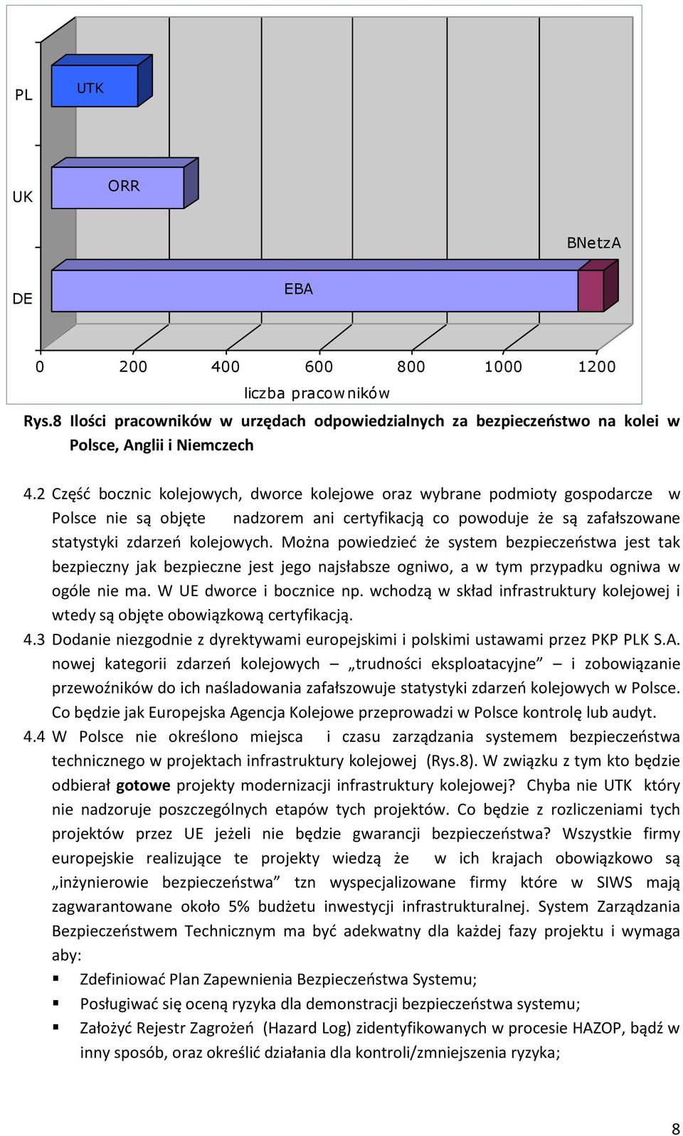 2 Część bocznic kolejowych, dworce kolejowe oraz wybrane podmioty gospodarcze w Polsce nie są objęte nadzorem ani certyfikacją co powoduje że są zafałszowane statystyki zdarzeń kolejowych.