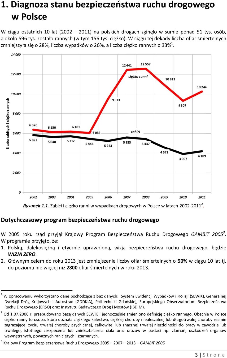 1 Zabici i ciężko ranni w wypadkach drogowych w Polsce w latach 2002 2011 2.