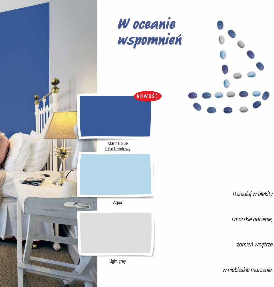 błękity i morskie odcienie, zamień