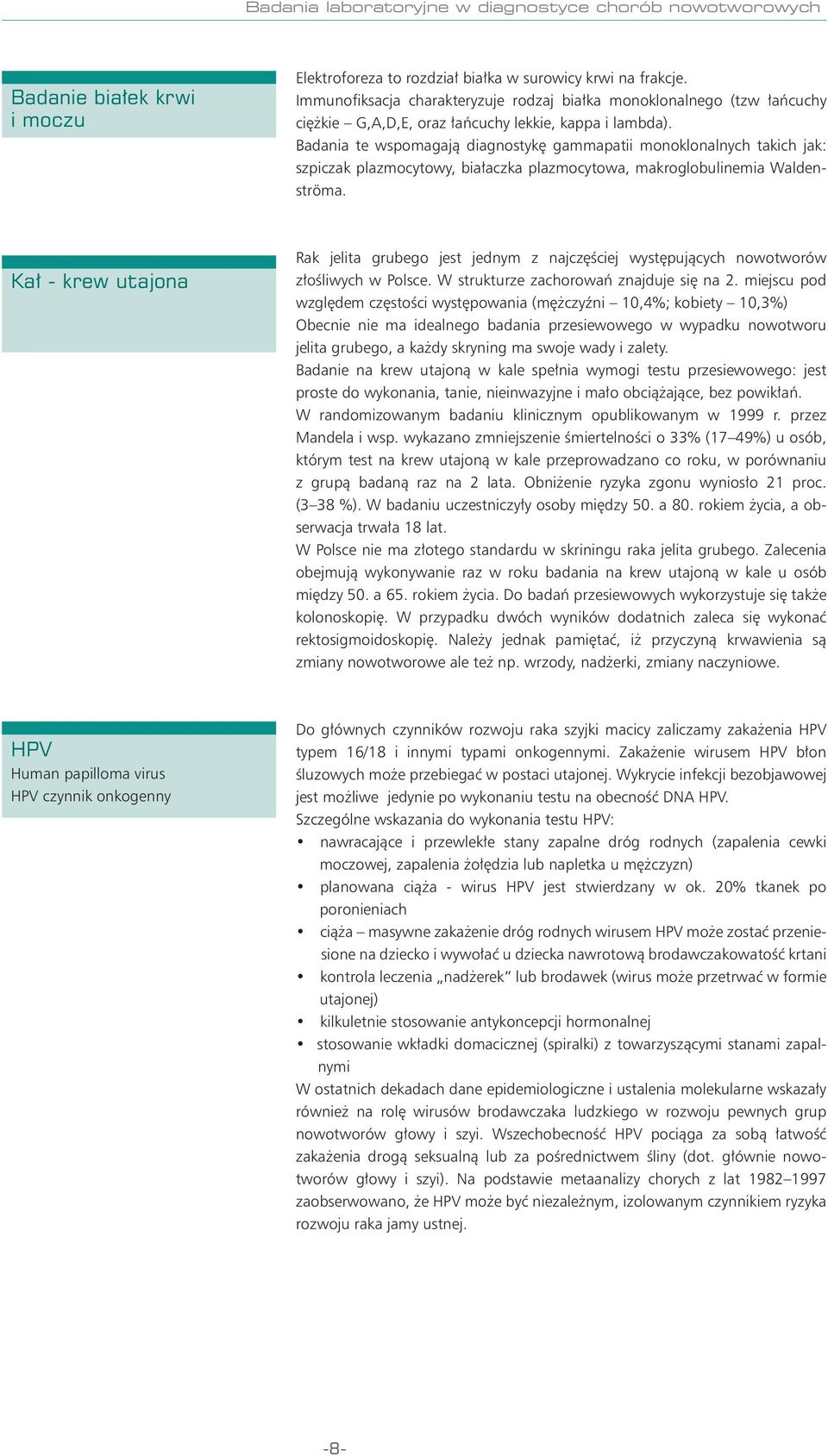 Badania te wspomagają diagnostykę gammapatii monoklonalnych takich jak: szpiczak plazmocytowy, białaczka plazmocytowa, makroglobulinemia Waldenströma.