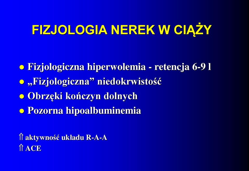 Fizjologiczna niedokrwistość Obrzęki