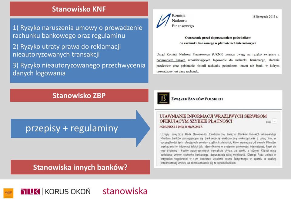 nieautoryzowanych transakcji 3) Ryzyko nieautoryzowanego przechwycenia