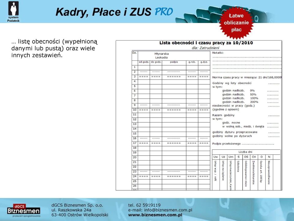 lub pustą) oraz