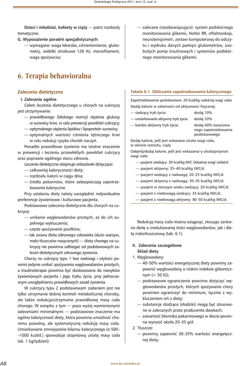 monitorowania glikemii, Holter RR, oftalmoskop, neurotensjometr, zestaw komputerowy do odczytu i wydruku danych pamięci glukometrów, osobistych pomp insulinowych i systemów podskórnego monitorowania