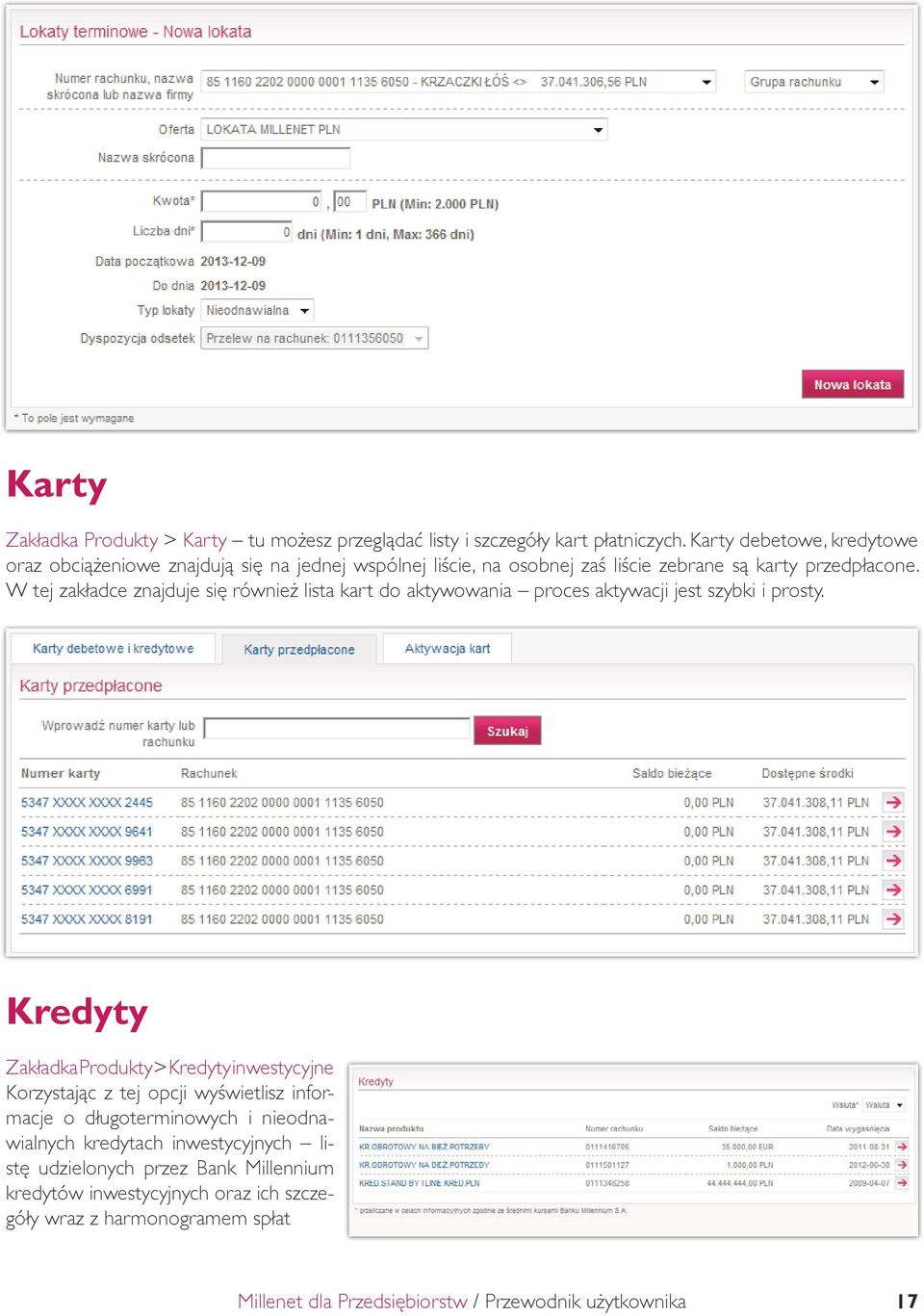 W tej zakładce znajduje się również lista kart do aktywowania proces aktywacji jest szybki i prosty.