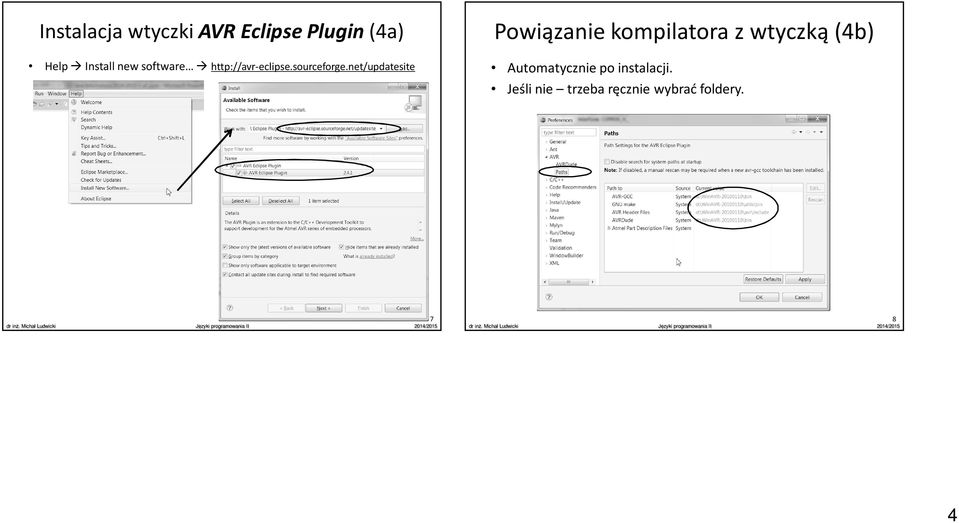 net/updatesite Powiązanie kompilatora z wtyczką (4b)