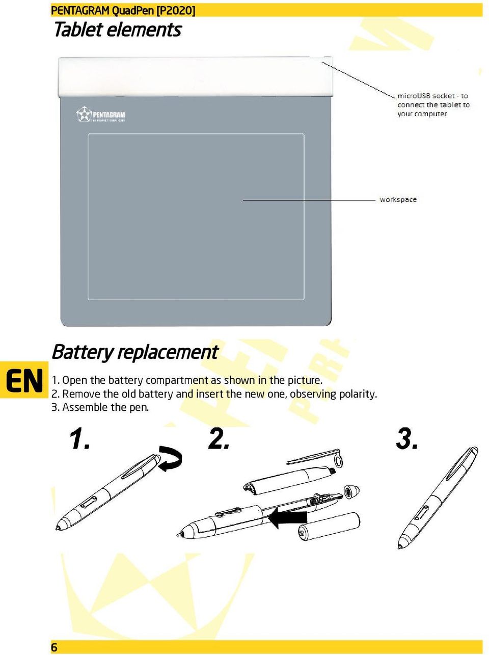 Open the battery compartment as shown in the picture.