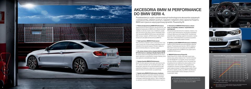 Powered by M. Pakiet aerodynamiczny BMW M Performance Zapewnia jeszcze lepsze parametry aerodynamiczne i jest dokładnie dopasowany do BMW serii.