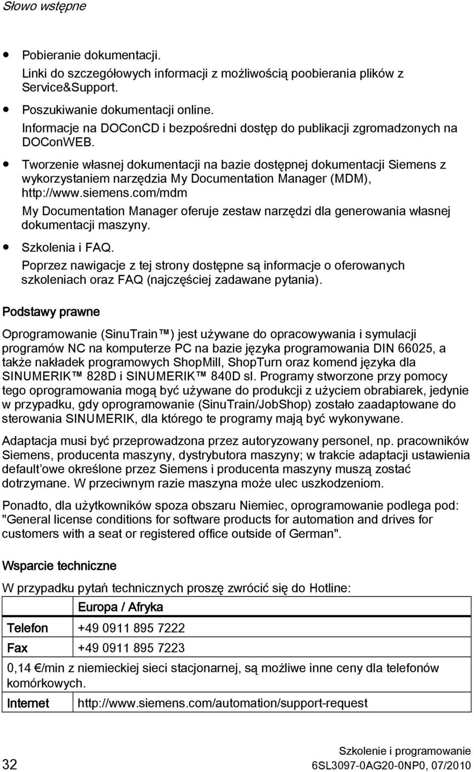 Tworzenie własnej dokumentacji na bazie dostępnej dokumentacji Siemens z wykorzystaniem narzędzia My Documentation Manager (MDM), http://www.siemens.