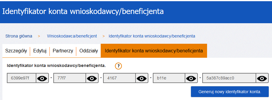 6. Odzyskiwanie konta Jest to funkcja, która pozwala na odzyskanie konta wraz z danymi projektów przez nowo zakładane konto.
