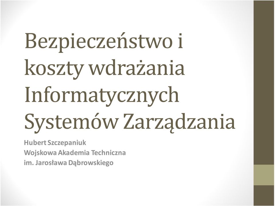 Hubert Szczepaniuk Wojskowa Akademia