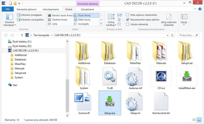 Instrukcja obsługi programu CAD Decor 2.2 2.2. Wstęp do instalacji programu CAD Decor 2.2 Przed rozpoczęciem instalacji zalecane jest zamknięcie wszystkich aplikacji uruchomionych na komputerze.