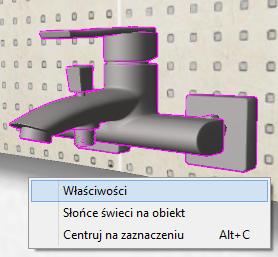 myszy i (przytrzymując przycisk) przesunąć kursor nad obiekt, na który dana tekstura ma zostać naniesiona, a następnie zwolnić przycisk (metoda przeciągnij i upuść ) - materiał zostanie naniesiony na