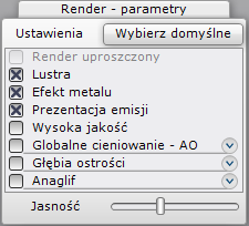 Instrukcja obsługi programu CAD Decor 2.2 ROZDZIAŁ 24 Wizualizacja - rendering standardowy 1. Uwagi wstępne Działanie rendera wpływa na jakość, kontrast i głębię obrazu po zapaleniu świateł.
