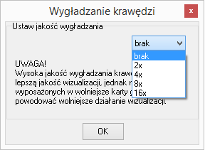 Instrukcja obsługi programu CAD Decor 2.2 Pyt. 17. Co zrobić gdy podczas obliczeń rendera wyświetli się komunikat The NVIDIA OpenGL driver lost connection with the display driver?